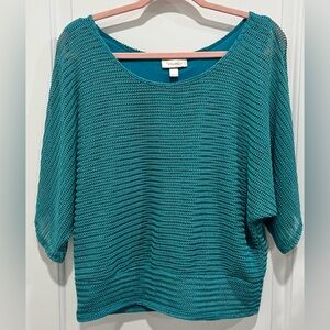 Dressbarn Teal Knit Top
